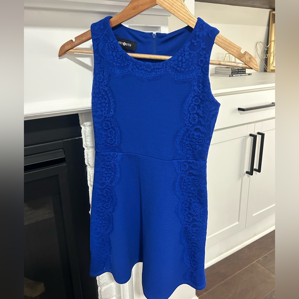 Amy Byer Royal Blue Midi Dress, Girls size 7 - Picture 2 of 4